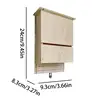 Outside Bat Habitat House Wooden Bat Shelter Reusable Wooden Bat Nest For Hibernation Bat Box House Wooden Decor For Garden 6