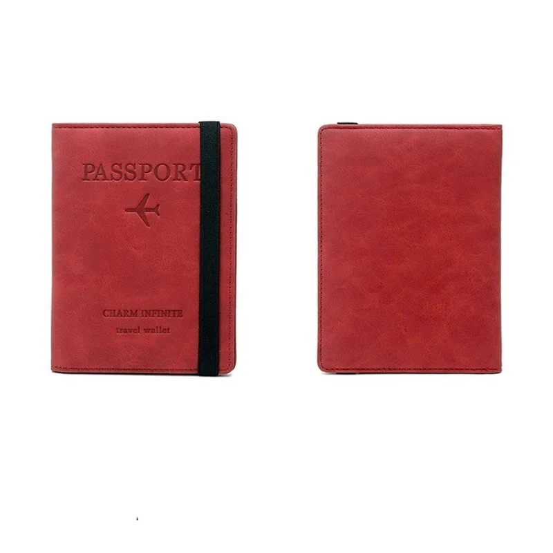 Xialvy - 2 Porta Passaporto, In Pelle PU, Con Blocco RFID, Custodia Portatile Per Passaporto, Porta Documenti Da Viaggio Per Riporre Passaporto, Carta