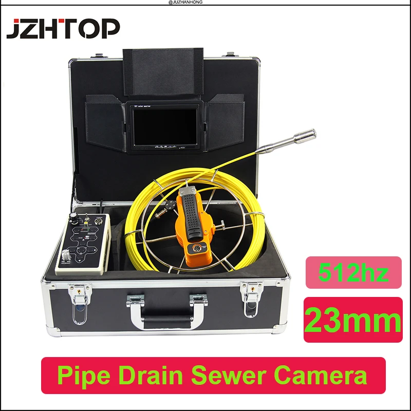 30m Pipe Drain Sewer Endoscope  Borescope Inspection Waterproof  Video Camera 512Hz Transmitter Pipe Snake Camera Meter Counter