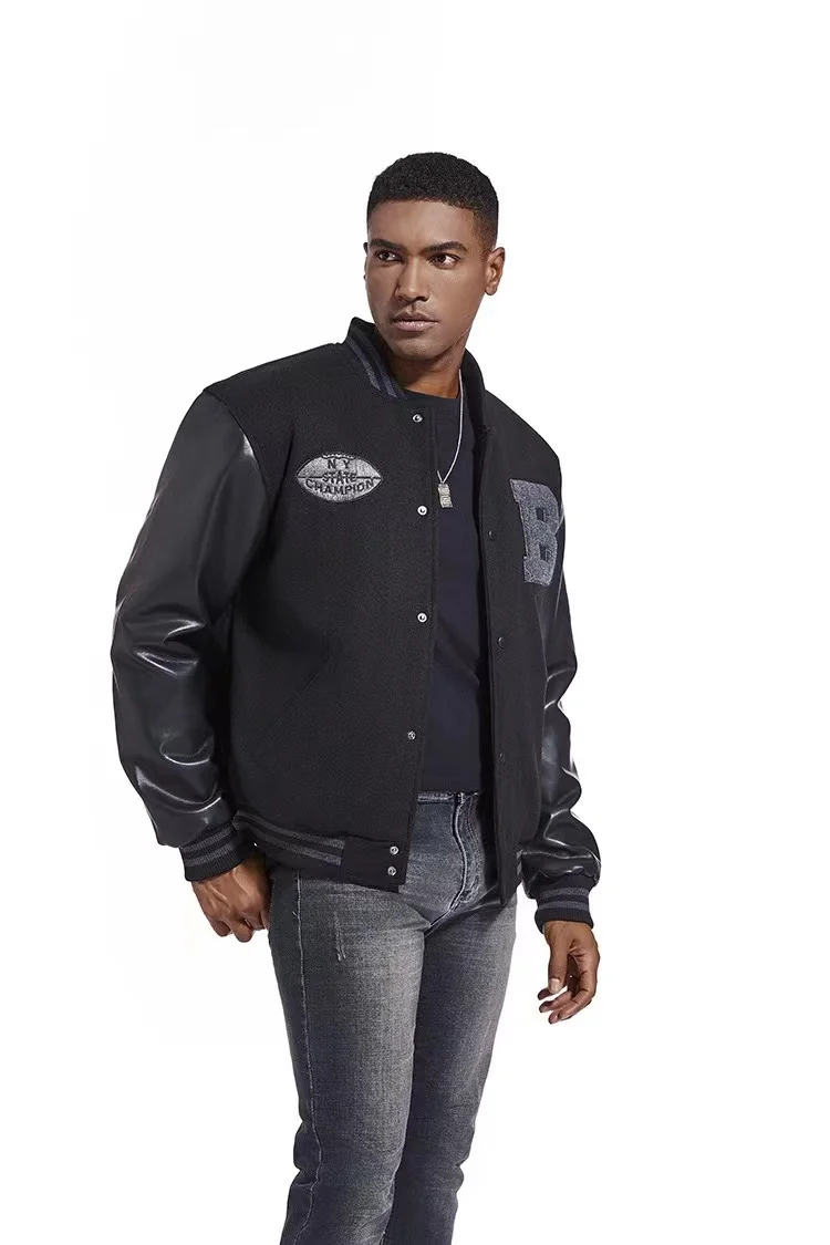 Fashion Men's Baseball Bomber Jackets Autumn Winter Warm Clothing Leather Cotton Coats Outdoor Biker Travel Jacket Trend
