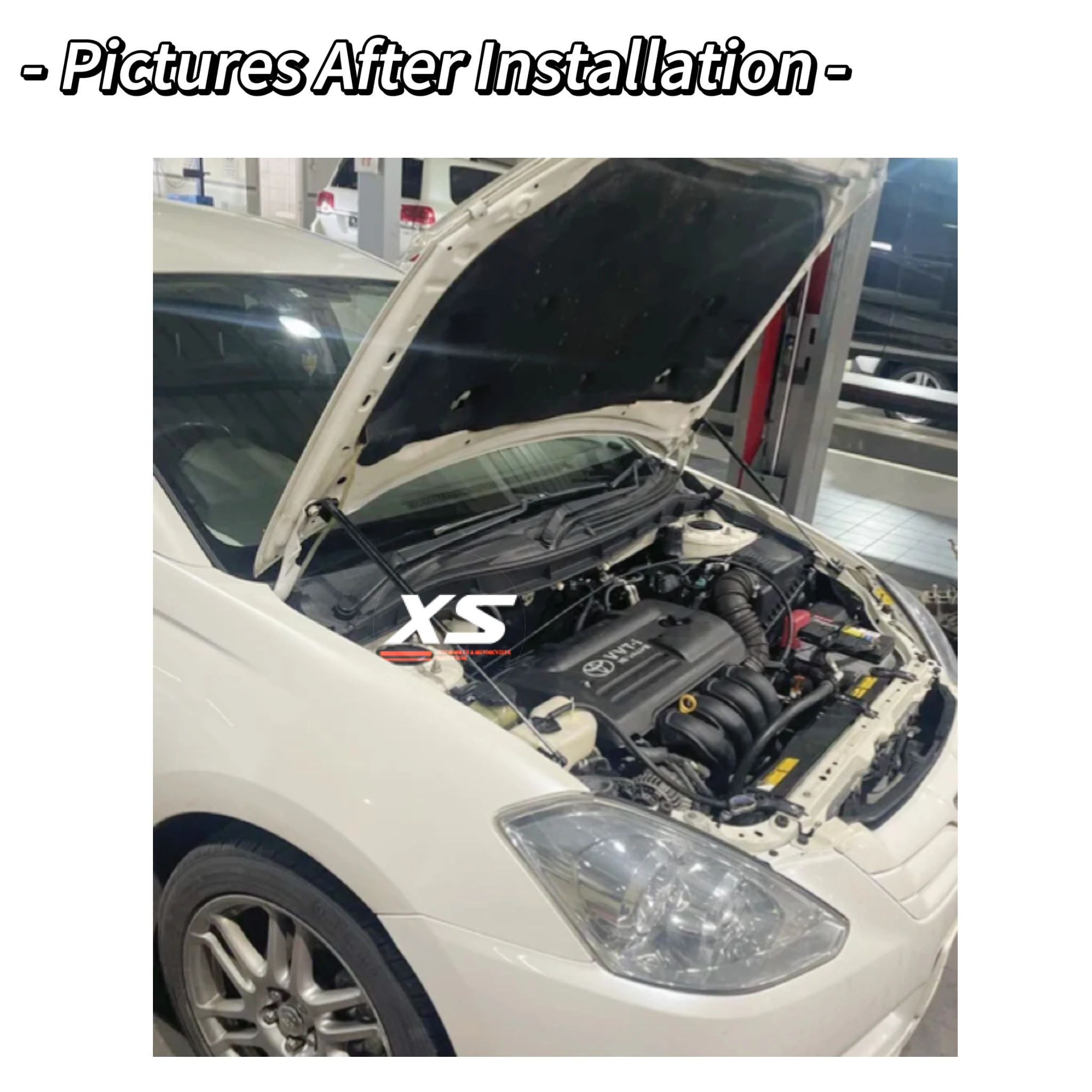 토요타 칼디나 T240 2002-2007용 후드 스트럿, 프론트 보닛 개조 쇼크 업소버 댐퍼 리프트 서포트 실린더 피스톤 프로프 로드