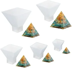 1PCS 5 Sizes Pyramid Jewelry Casting Molds Silicone Resin DIY Jewelry Craft Making Epoxy Resin Mold Supplies قوالب سيلكون