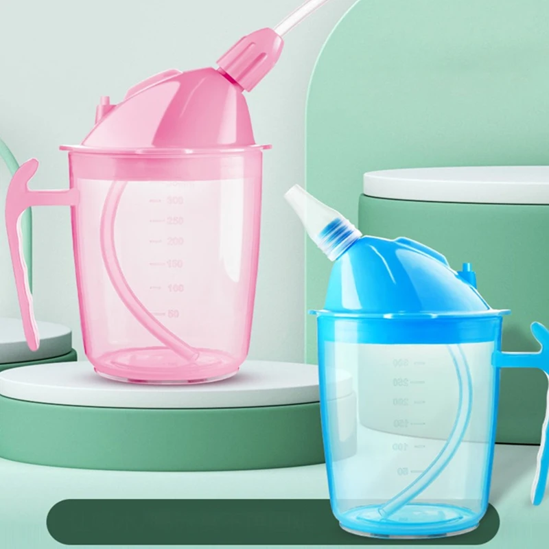 Schnabeltasse für flüssige Lebensmittel für bettlägerige Patienten, auslaufsicherer Becher für ältere Menschen, praktischer Anti-Erstickungs-Schnabeltasse für ältere Menschen, Kontrolle der Durchflussrate – Detail 6