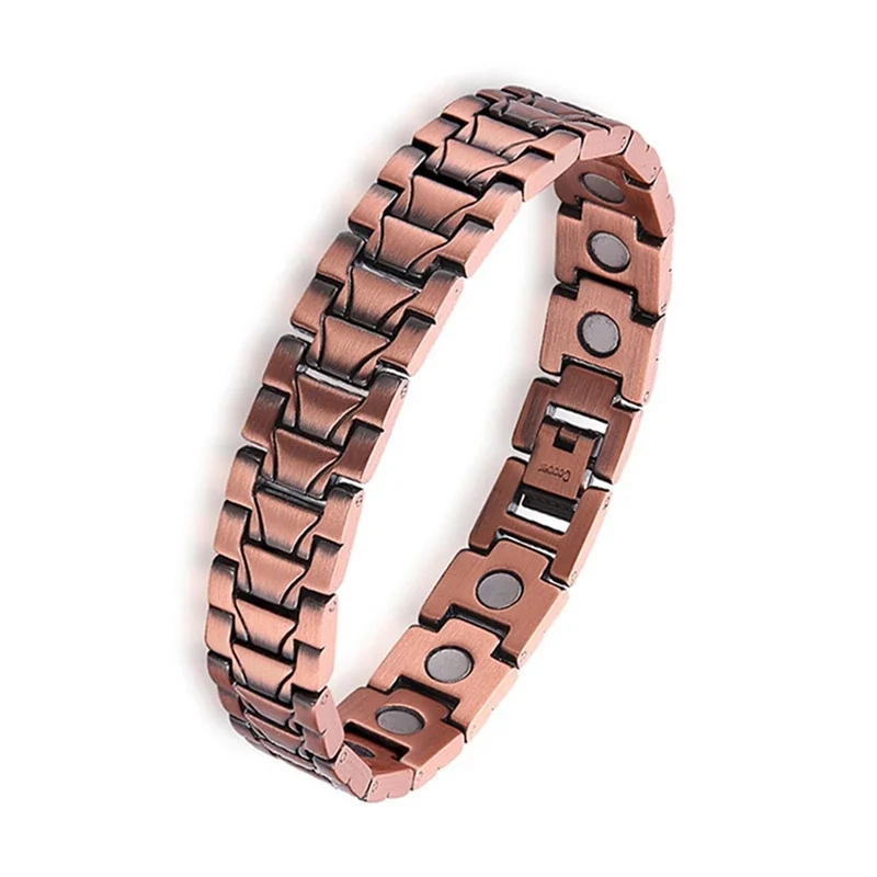 Braccialetto Magnetico In Rame Con Albero Della Vita – Regolabile, In Lega Di Zinco, Stile Retrò, Per Uomo E Donna