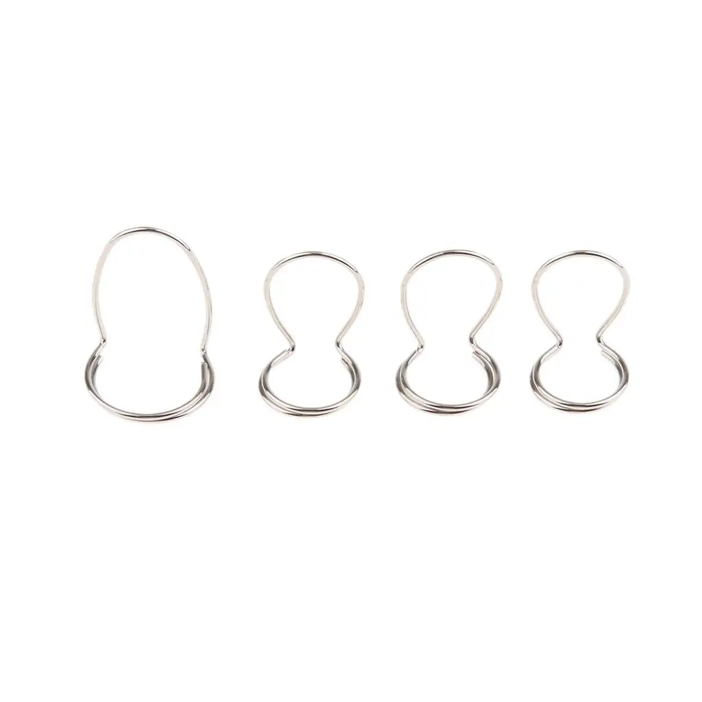 Pack Of 4 Guitar Finger Picks for Guitar Bass Accessory Silver