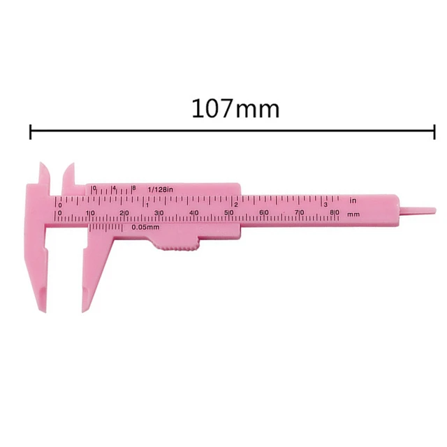 Pink ruler measurement scale tool. Measuring tool accessories for