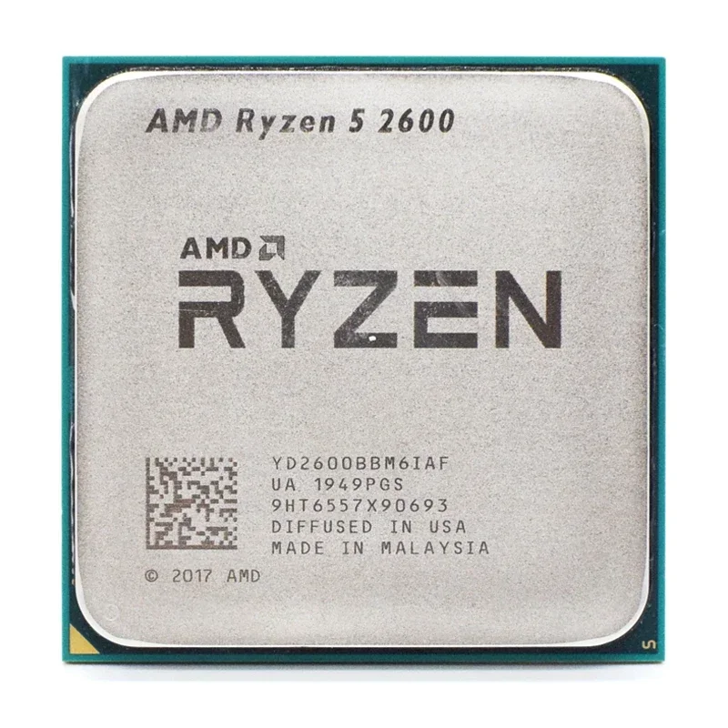AMD Ryzen 5 2600 R5 2600 6코어 12스레드 3.9GHz AM4 데스크탑 CPU 완전 테스트 완료 루즈 패키지 쿨러 없음