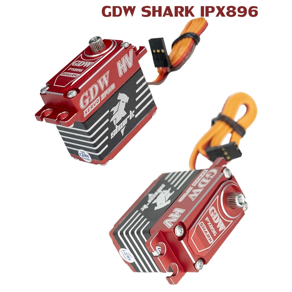 

GDW Shark IPX896 Servo 36kg Large Torque Waterproof Submersible Class Brush Less Rudder for HSP Climbing Car & Boat
