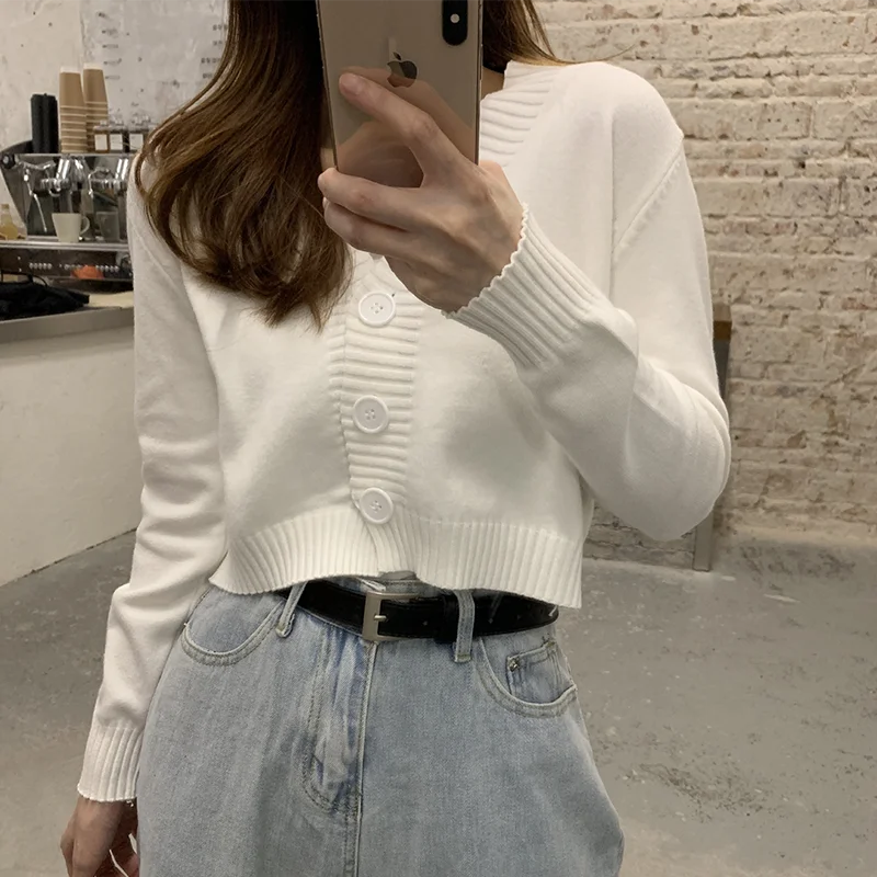 

Winter Clothes Women Crop Sweater Women's Sweaters Knit Cardigan 2023 Blouse Pullovers Woman Ladies Female Fashion Cardigans