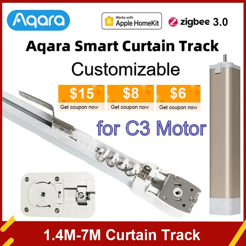 Aqara スマートカーテントラック電気コーニスレールロッド C3