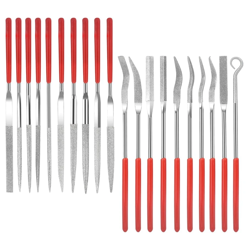 

Pack Of 20, Diamond Needle Files Set Jewellery Hand Files Tooth File Tool Set Accessory Part