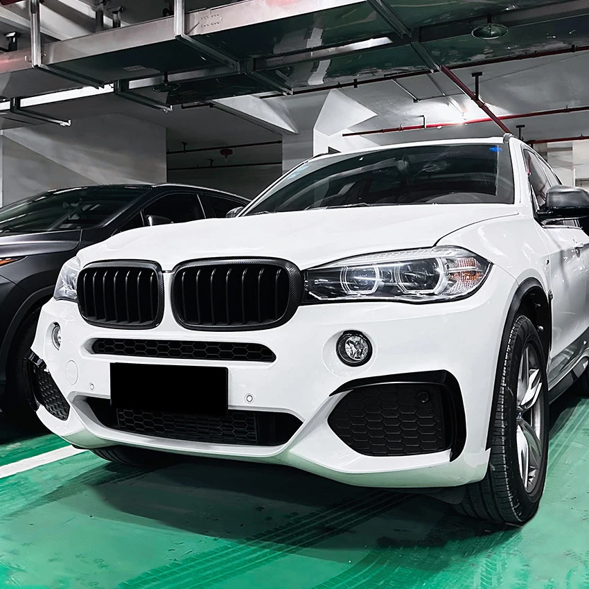 BMW X5 F15 M 스포츠 2014 2015 2016 2017 2018 ABS 자동차 스타일링용 프론트 범퍼 스포일러 스플리터 에어벤트 안개등 그릴 트림