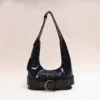 Retro Large Capacity Women's Tote Bag Black Underarm Motorcycle Style Single Shoulder Bag Wandering Design Sensation Bag