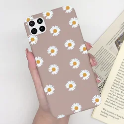 Cute Flower Matte Silicone Case - Fashionable Protective Cover for Huawei P40 Lite E (MT35)