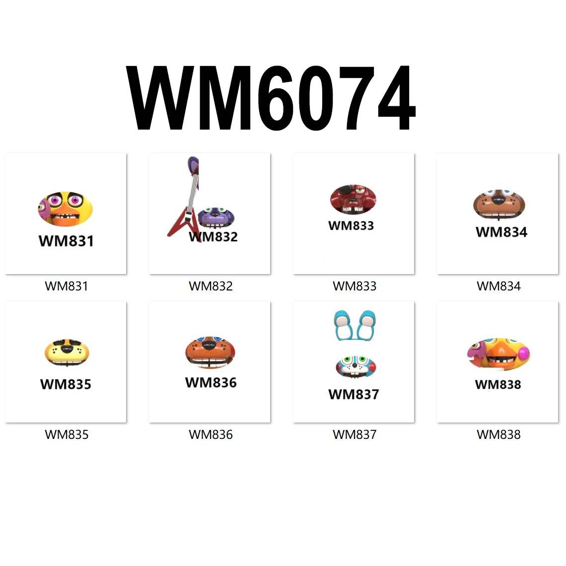 빌딩 블록 미니 피규어 장식 조각 DIY 액션 피규어 모델 어린이를위한 무서운 장난감 WM6074 WM6173 WM6097 WM6206 WM6170