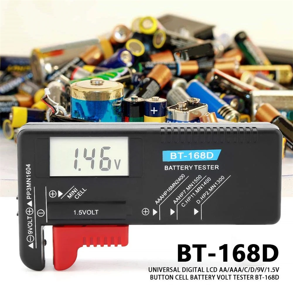 

BT-168D Universal Digital Battery Tester for AA AAA C D 9V 1.5V Batteries