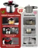 Stainless Steel Pressure Cooker 8 QT: [Explosion-Proof] [3 PSI Settings], One-Hand Locking, Induction Compatible, Glass Lid & St 3