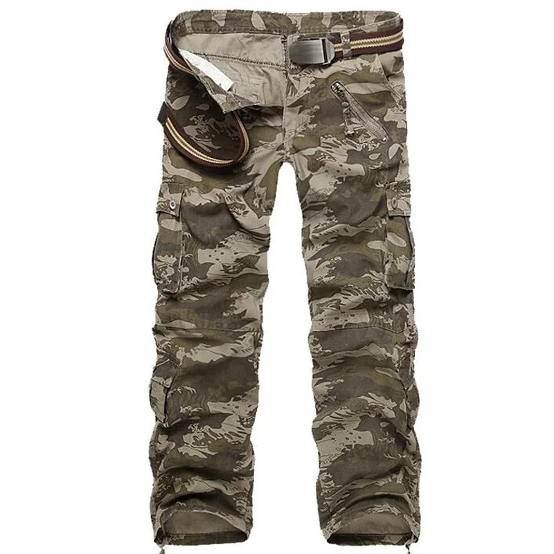 Men Cargo Pants High Quality Casual Multi Pocket Camouflage Militarmy Pants Mens street Joggers Plus Size 44 Loose Long Trousers 5