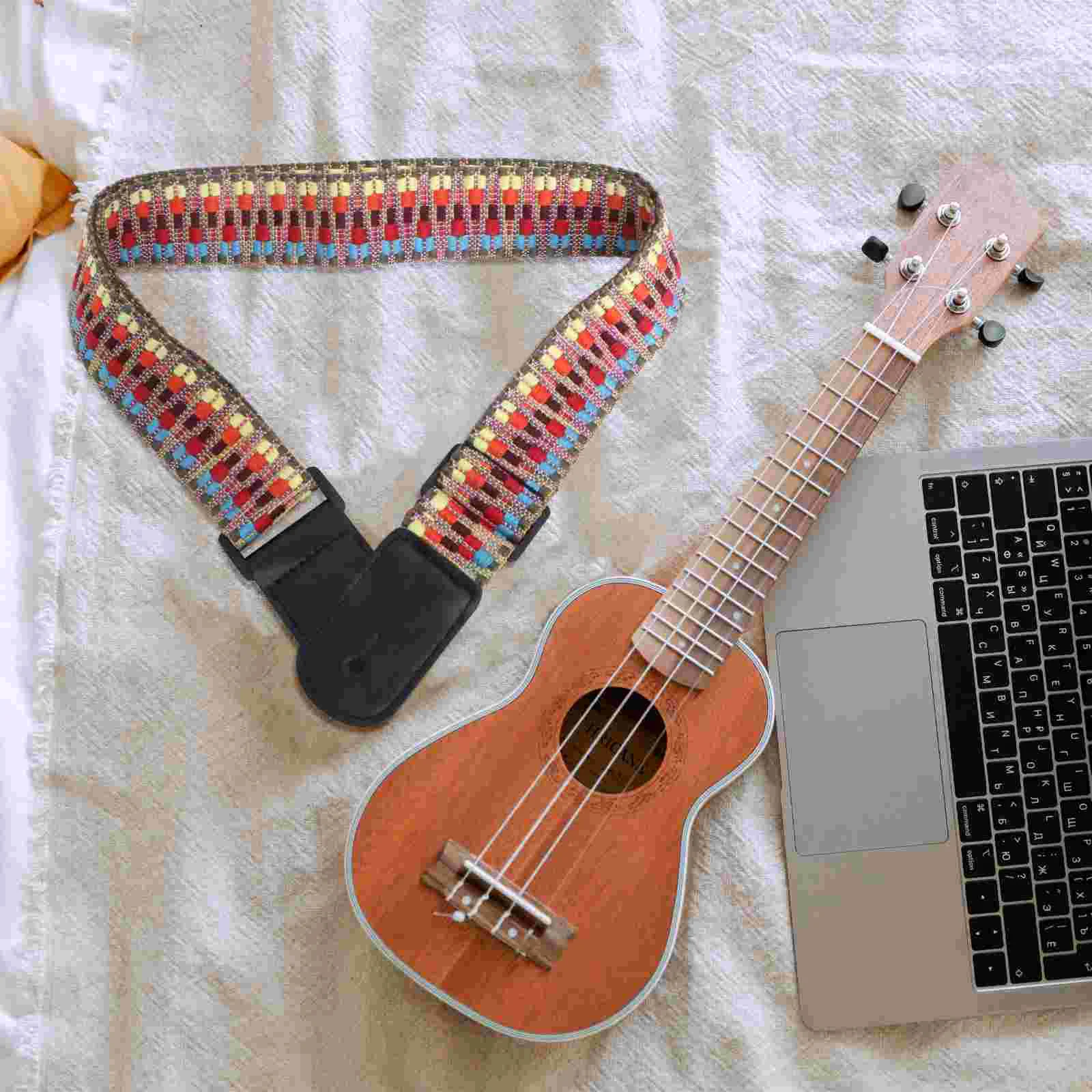 

Hootenanny Style Ukulele Straps Retro Braided Cotton & Adjustable length for Ukulele