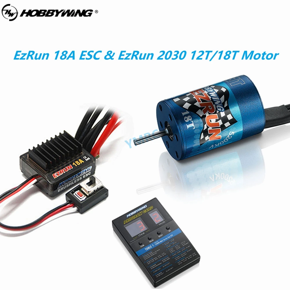 Hobbywing Ezrun 18A Esc Ezrun 2030 12T/18T 2S Motore Brushless Senza Sensori Lipo Per 1/16Th 1/18Th Touring Card, Buggies