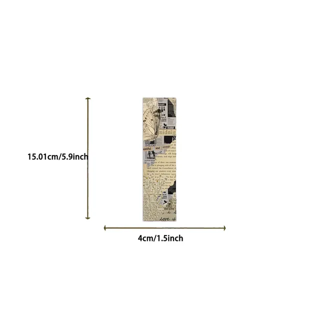 Set 30 Segnalibri Carta Vintage - Motivi Artistici - Per Appunti E Lettura - 4x15cm - Foto 11