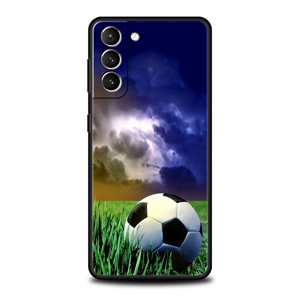 Silicone Soccer Ball Design Phone Case with Football Field Pattern