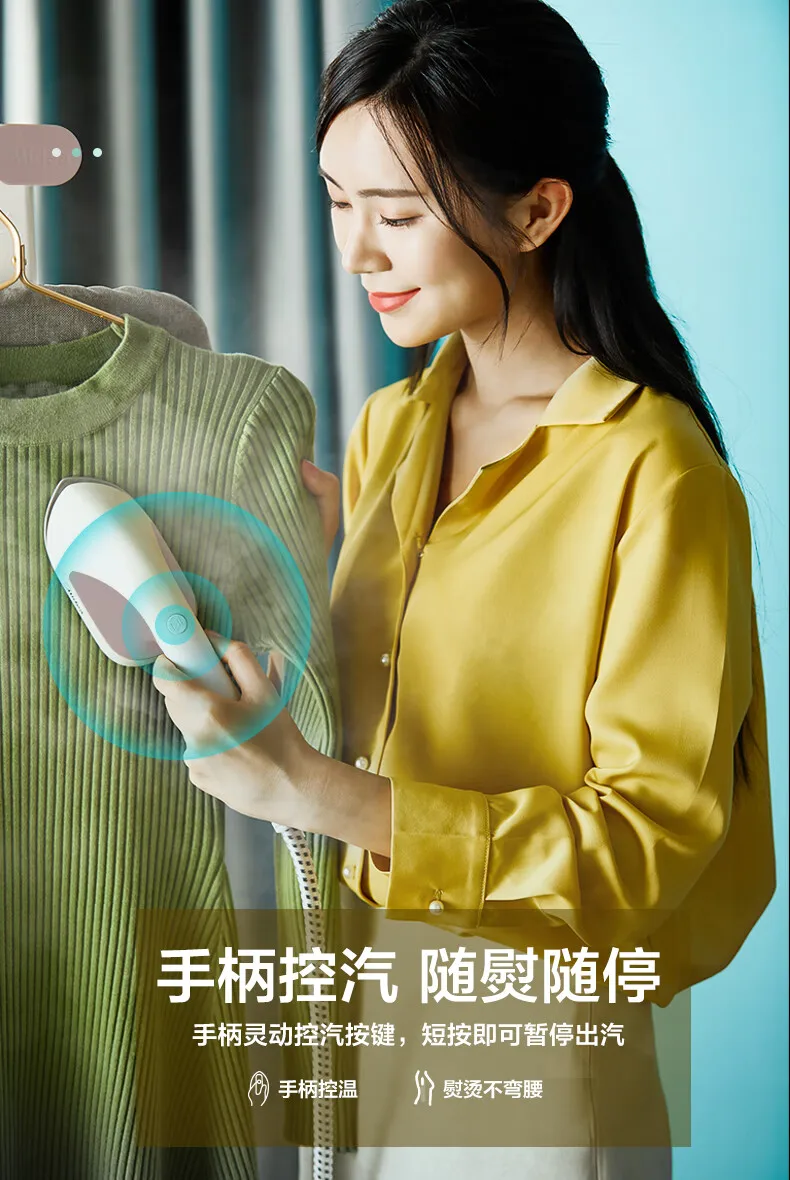 S1ff24bdb81d84f32b1789a35e35f3d7fI Midea Garment Steamer with Dual Ironing Modes for Dry Wet Clothes Household Handheld Iron and Powerful Double-layer Steamer 220V Mallzona