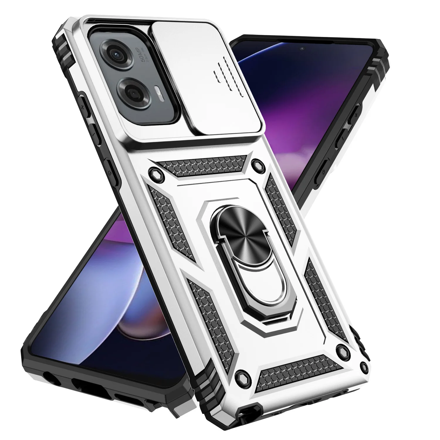 Shockproof Slide Camera Lens Case for Motorola Moto Edge & G Series