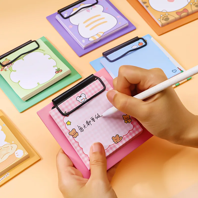 30 Sheets/Pads Cartoon Board Clip Memo Pads Notepad Book Student INS Sticky Note Learning Office Non-Sticky Message Paper