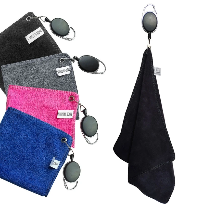 

Multi Purpose Golf Towel Wet and Dry Cleaning Cloth for Golfers Hook Attachment
