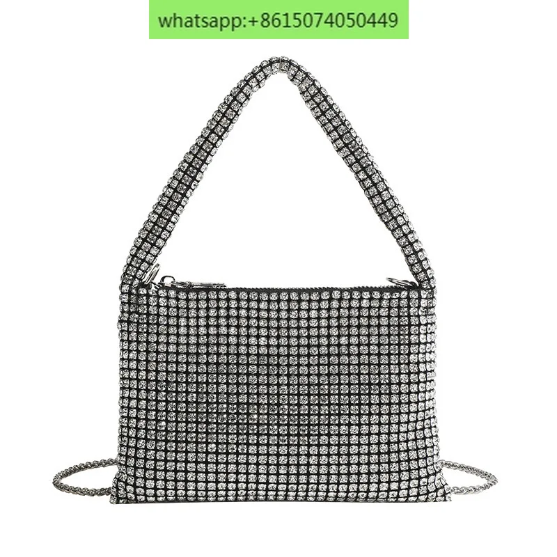 

Underarm diamond sparkling full diamond women's bag with chain inlaid diamond crossbody handbag