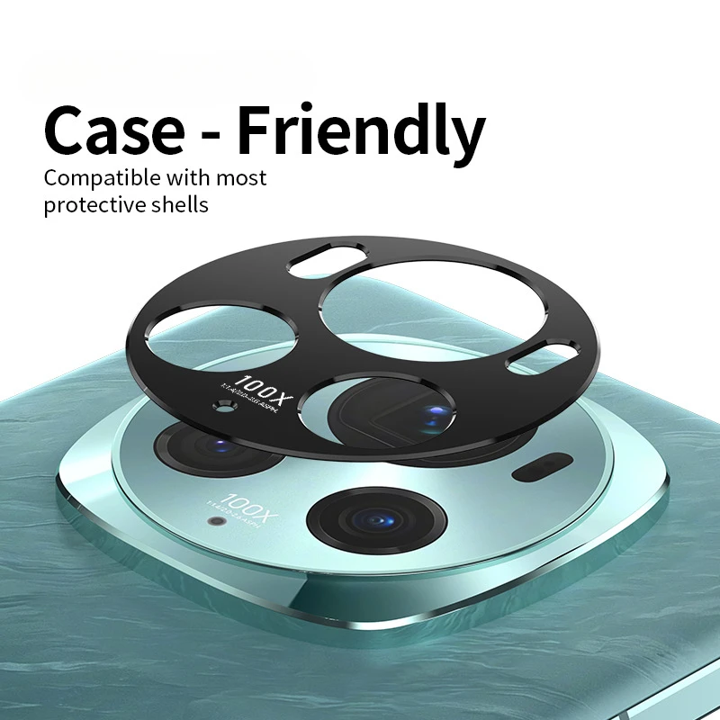 Premium Aluminum Alloy Camera Lens Protector - Metal Cover & Back Ring Protective Film