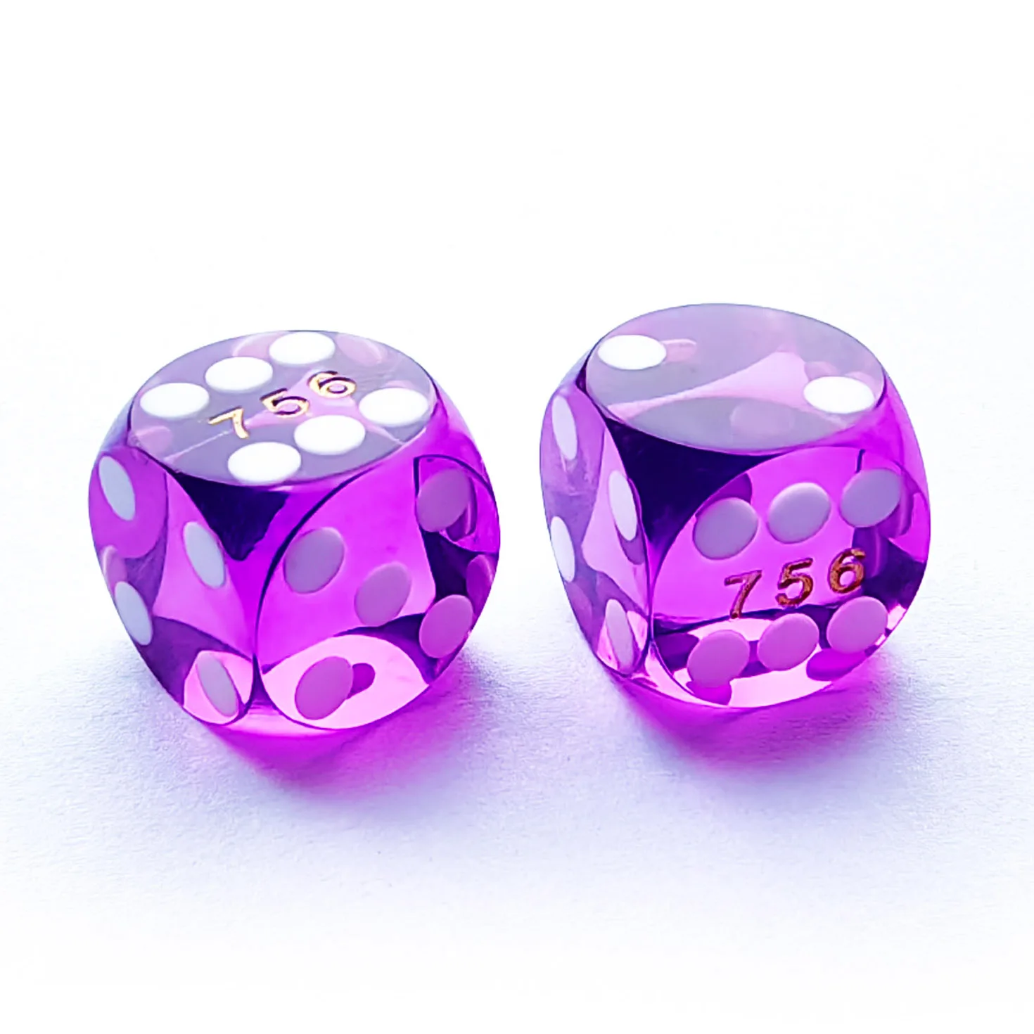 Bescon Dice Professional Precision Dice Round Corner 5/8" (16mm) with Random Serial Number, Precision Cut Dice 16MM 2pcs Set 5