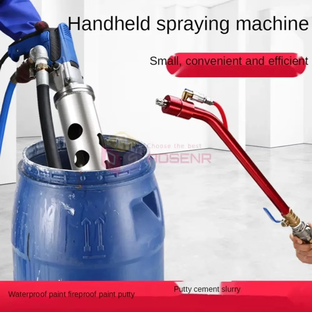220V Multi-functional Putty Handheld Spraying Machine Cement Mortar Paint Sprayer Waterproof Coating Spray Powder