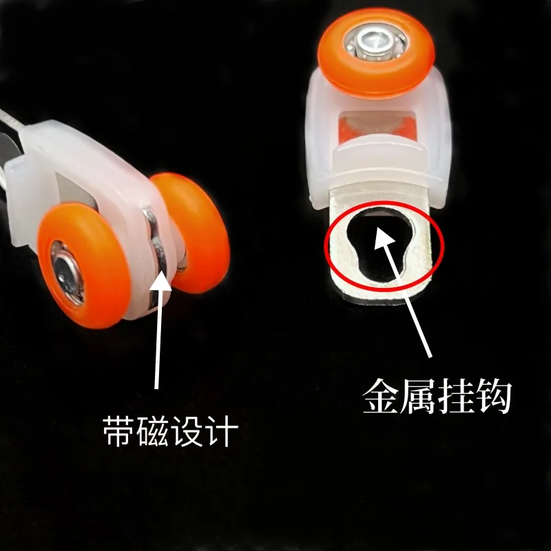 Description Picture 4 of item30PCS aluminum alloy curtain track bearing pulley single end square rail suspension wheel roller hardware accessories