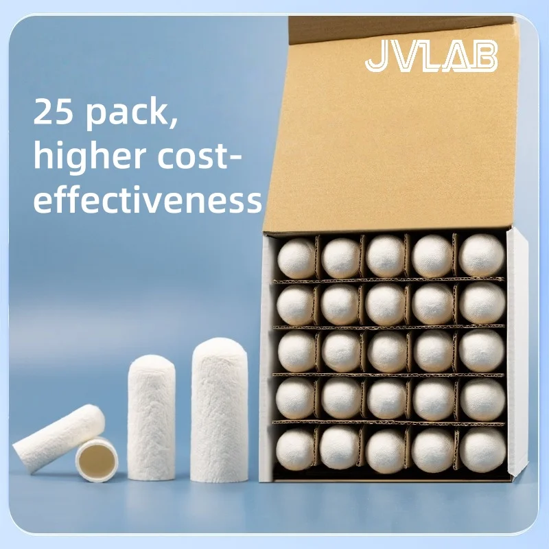 Cartouche d'extraction de dé à coudre en papier filtre en Cellulose, 25 pièces, manchon d'extraction, extracteur Soxhlet, spécifications de cylindres multiples JV