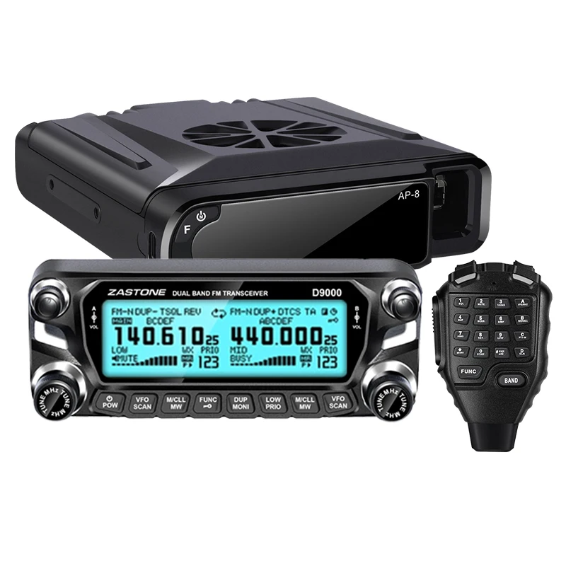 

ZASTONE D9000 Car Walkie Talkie Dual Band Car Two Way Radio 50W Mobile Radio Detach Panel Aviation Frequency Band AM 128MHZ