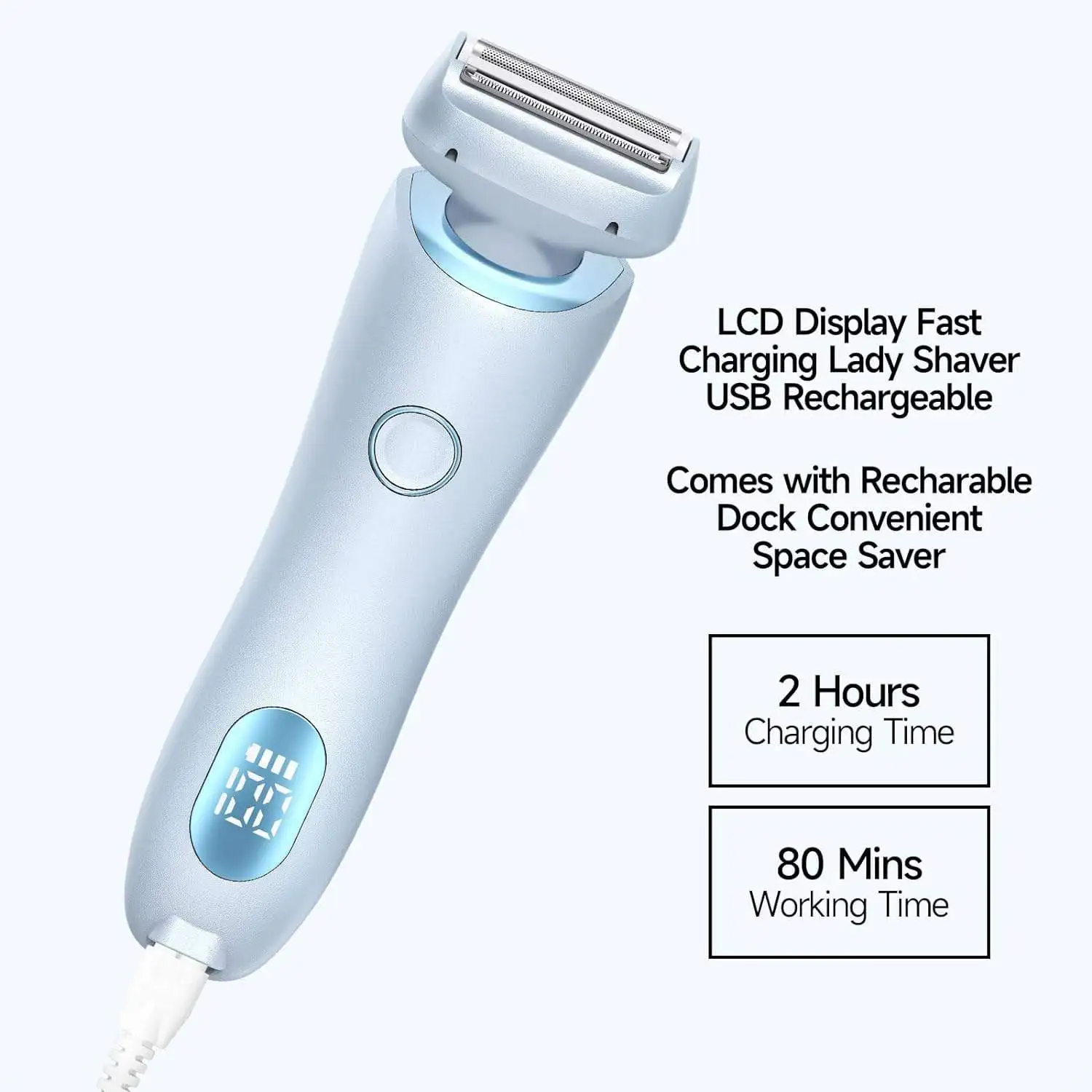 Electric Shaver Portable Waterproof 2 In 1 Painless Shaving Knife Lady Private Part Hair Shaver Trimmer Epilator Bikini Trimmer Electric Razors
