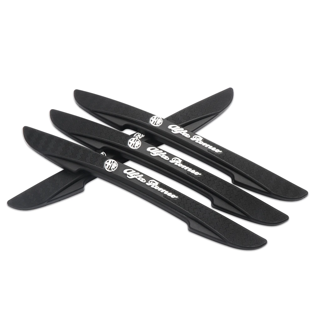 Car Bumper Anti-Collision Strips and Door Protector Stickers, 4-Pack