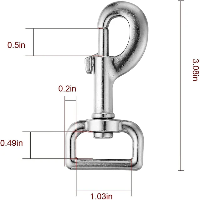 65mm 75mm Swivel Eye Bolt Snap Hooks Heavy Duty Dog Leash Clips