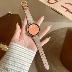 Pulsera de muñeca elegante para mujer con correa de cuero marrón slim de invierno, 20MM