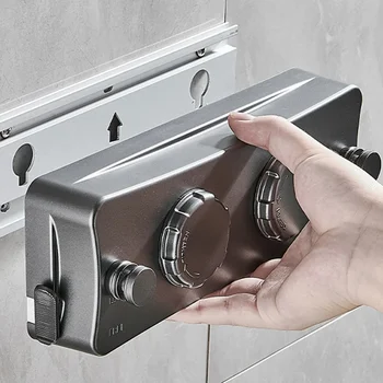 Stendibiancheria retrattile da 5,1 m Doppia linea Retrattile a parete per lavare i vestiti Appendiabiti Lavanderia Balcone Linee di asciugatura invisibili 1