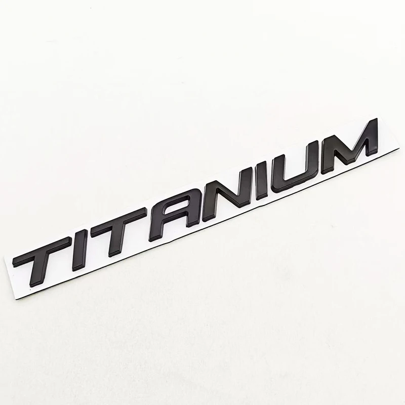 Chrome Black Car Sticker Logo & TITANIUM Rear Boot Badge Emblem