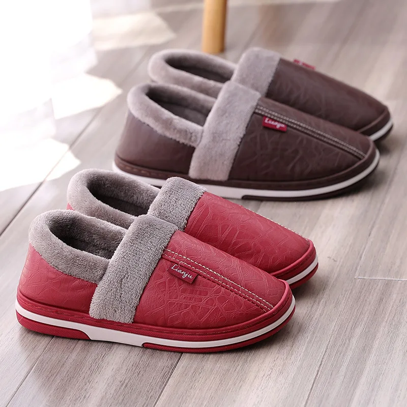 

Winter Slippers for Women And Men Plush Warm Non-slip Home Indoor Fashion Slides Comfortable Winter Shoes Booties Botas Mujer