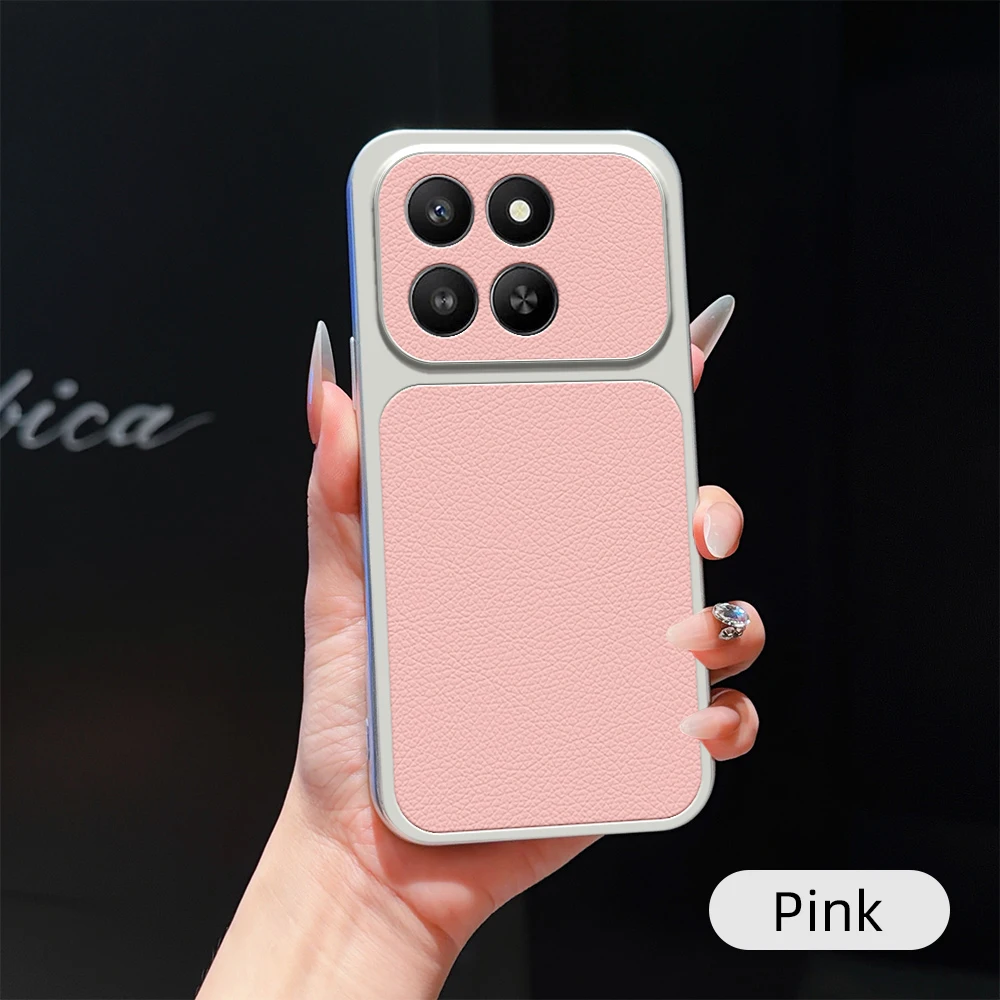 Luxury Leather Texture Anti-Slip Shockproof Phone Case with Camera Protection