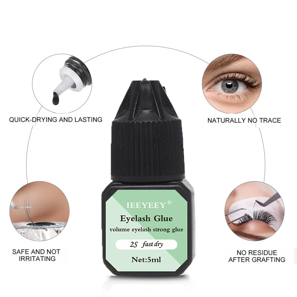 5ml Natural Lashes Extension Glue Fake Eyelashes Extension Glues Quick Drying Long-lasting Waterproof Black Lashes Makeup Tools 3
