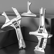

Sanitary Wrench Tool Movable Short Handle Large Opening Universal Plumbing Wrench Kit for Bathroom Toilet Faucet Tube Pipe Valve