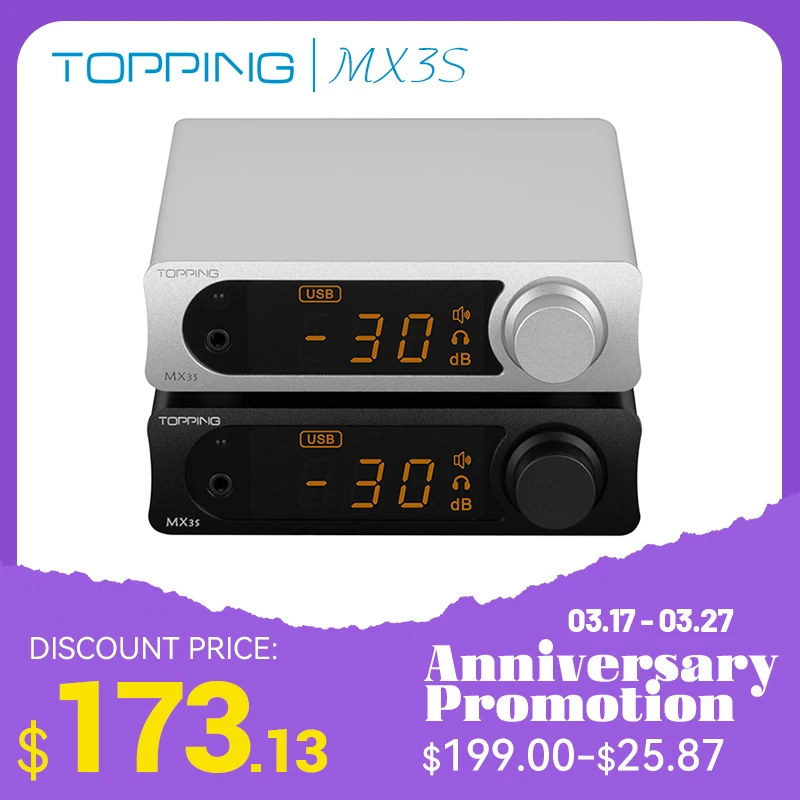 Aazon.co: Topping X3s Aplificador 62W x 2 Clase D Aplificador de