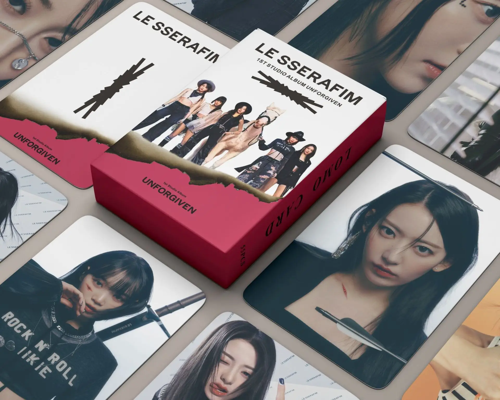 

55PCS KPOP LE SSERAFIM LOMO Card Photocards New Album ANTIFRAGILE High Quality Photo Postcard Photos Print Cards Fans Gifts