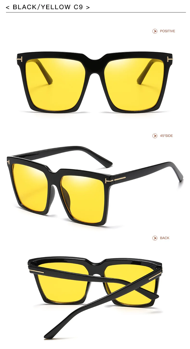 New Large Frame Square Sunglasses Women Decorative Rice Nail Fashion Sun Glasses Men Outdoor Driving Eyewear UV400 Oculos De Sol